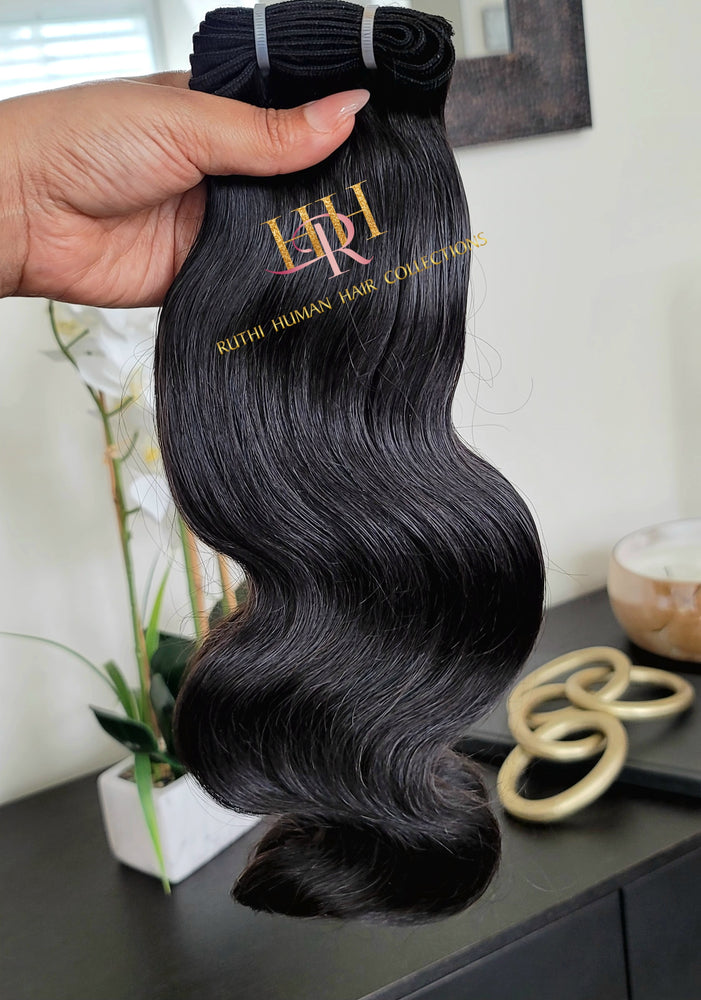 Body wave 100% Raw Human hair cuticle intact bundles.