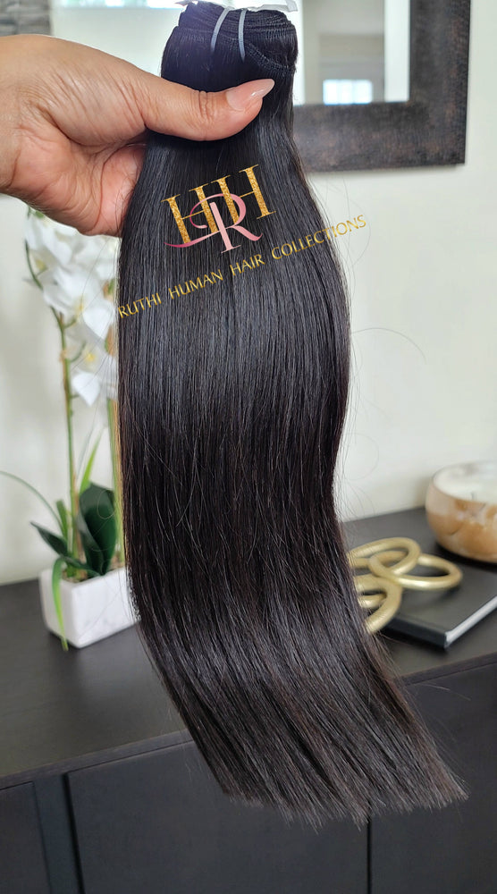 Straight 100% Raw Human hair cuticle intact bundles.