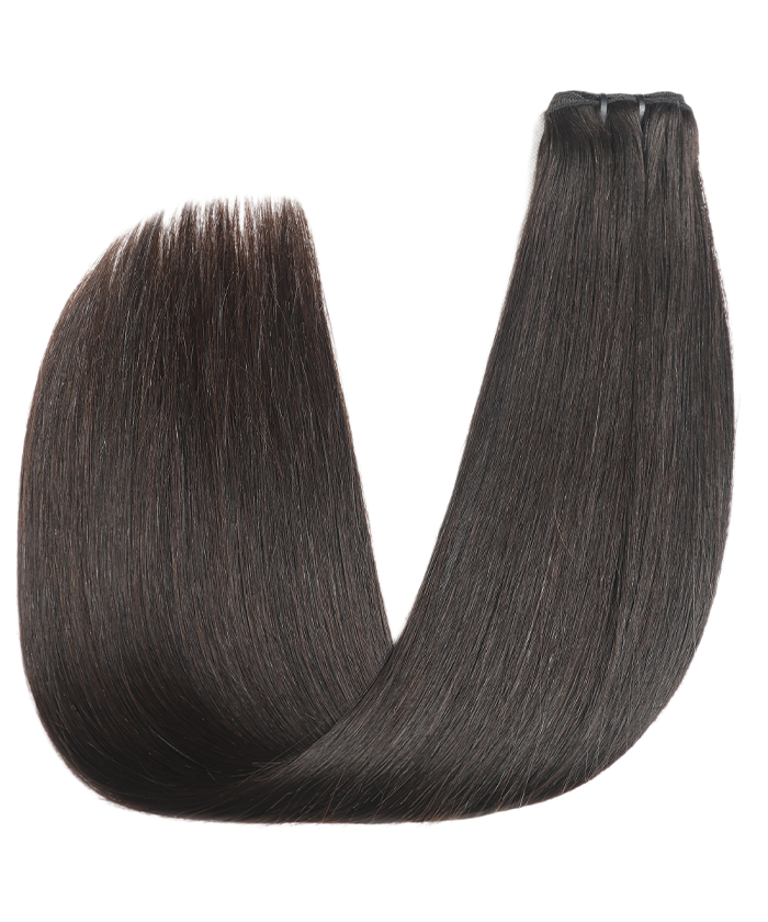 Straight 100% Raw Human hair cuticle intact bundles.