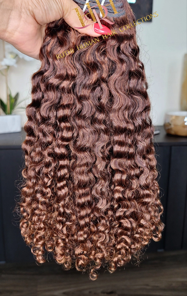 colored 100% Raw Human hair cuticle intact Bundles