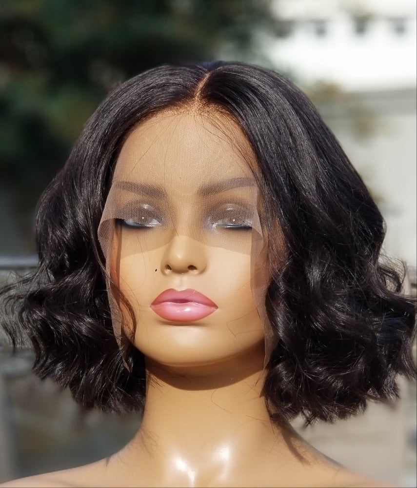 100%Humanhair lace front wig Body wave Bob