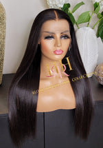 100% Human hair lace front wig straight