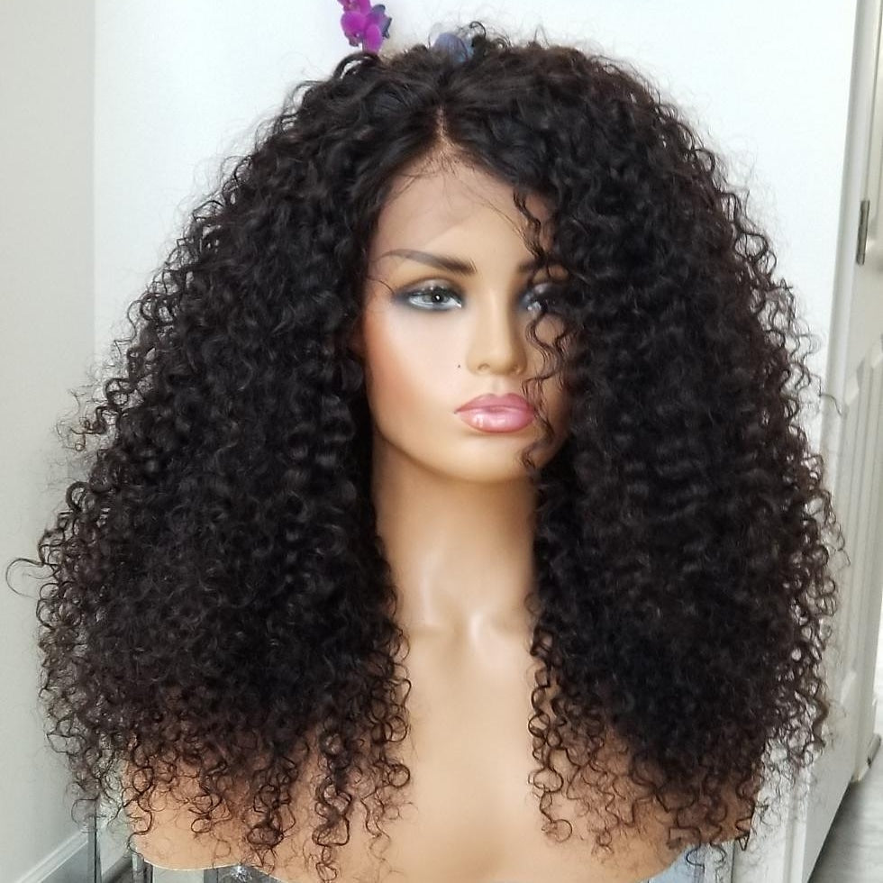 100% Humanhair lace closure wig deep/kinkiy curly