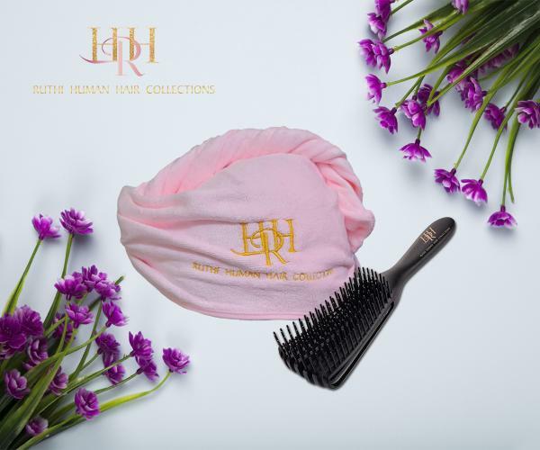 Detangling Brush and Microfiber Hair Towel Bundle offer