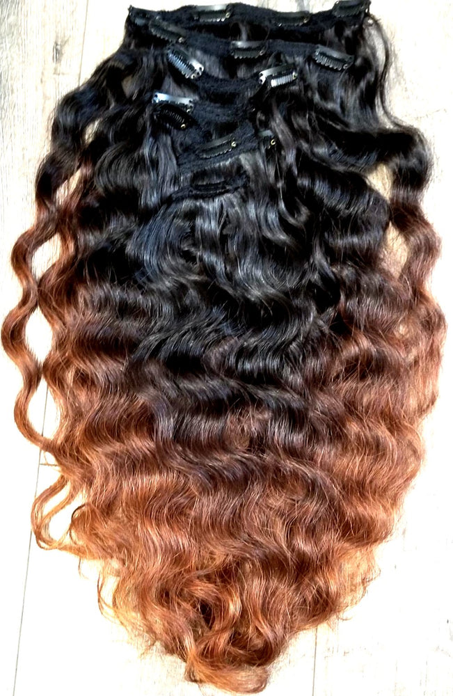 100% Human Hair Clip Ins Colored