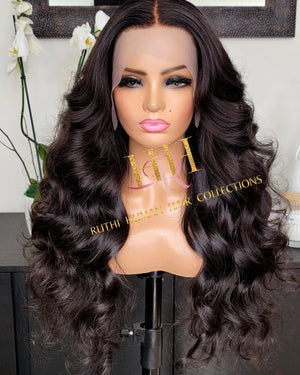 100%Human hair lace front wig Body wave