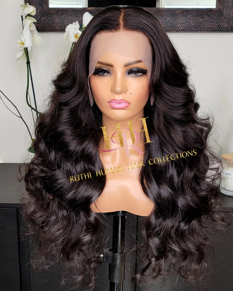 100%Human hair lace front wig Body wave